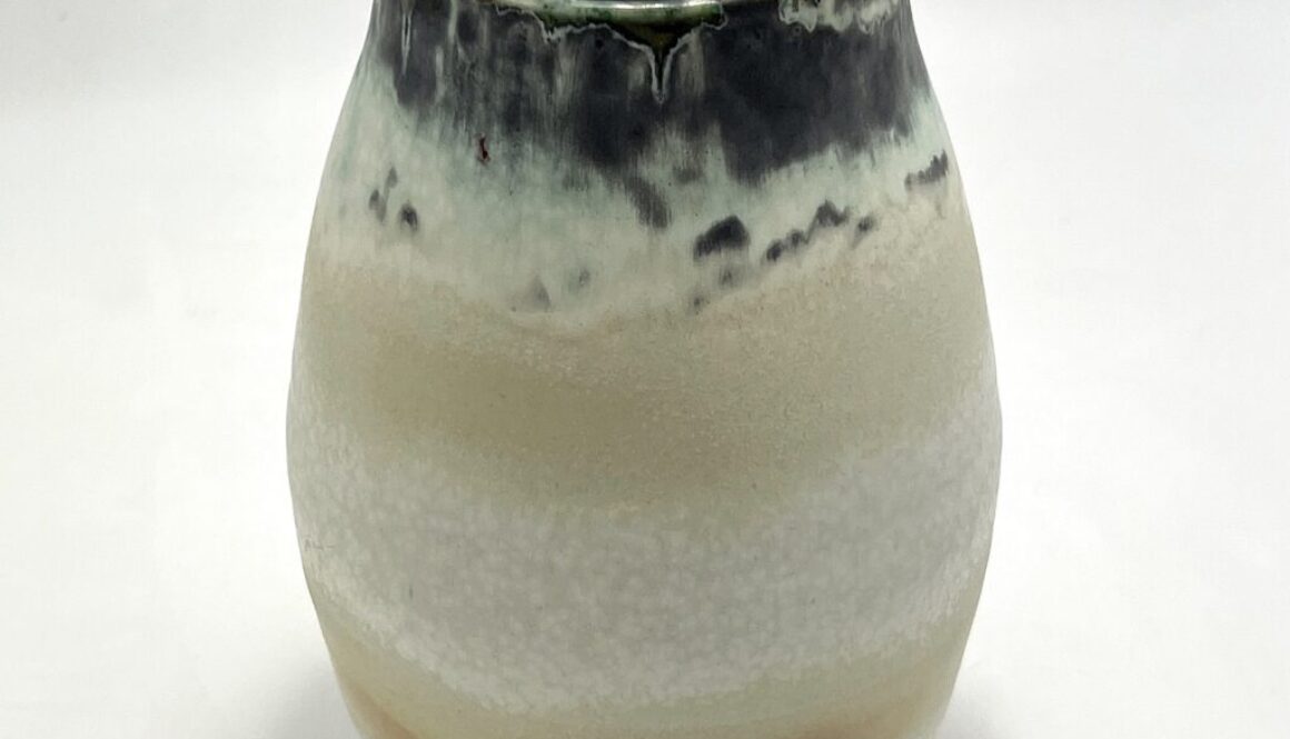porcelain vase with copper oxide